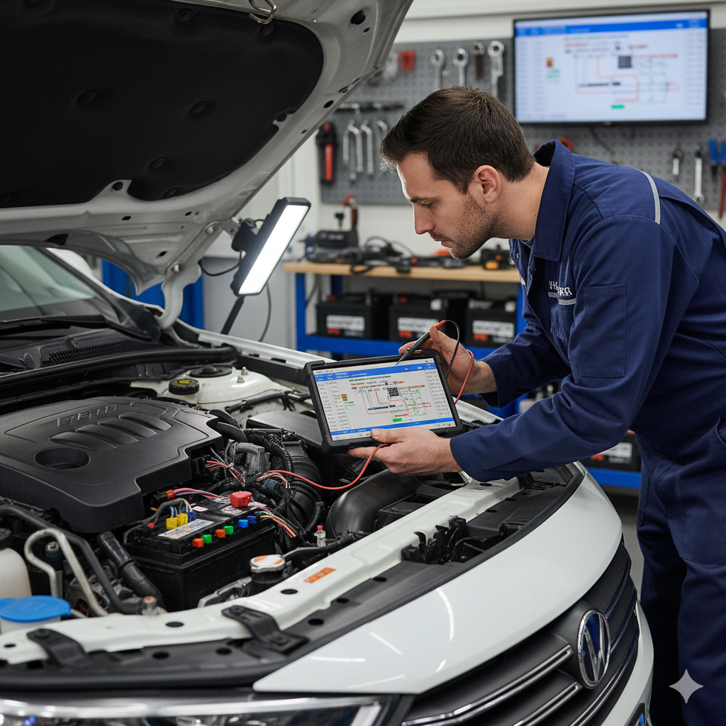 Diagnóstico do sistema elétrico de um automóvel